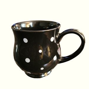 Black & White Polka Dot 16oz Coffee Mug Cup by Temptations